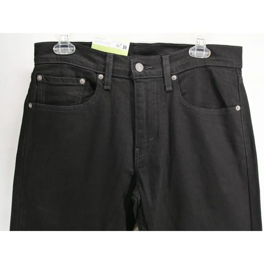 Levis 502 NWT Mens Jeans 31x34 Black Tapered Fit Flex Eco Performance Classic